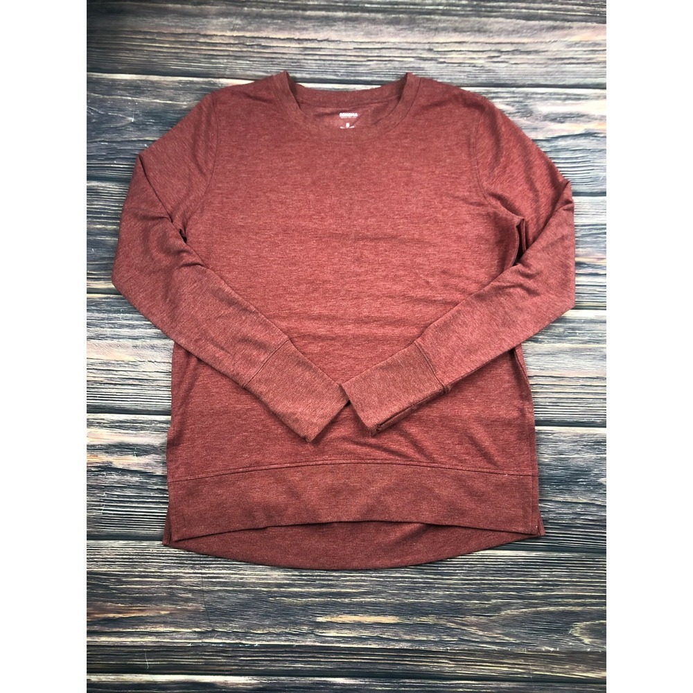 Sonoma Mens Size Small Red Long Sleeve Crewneck Tee T Shirt Preowned